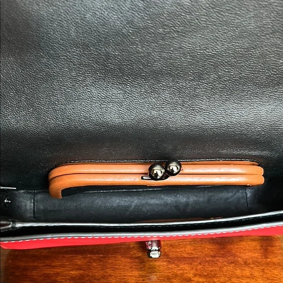 Coach 1941 Disney x Coach Dinky Mickey Red Leather Crossbody Bag - Picture 9 of 15